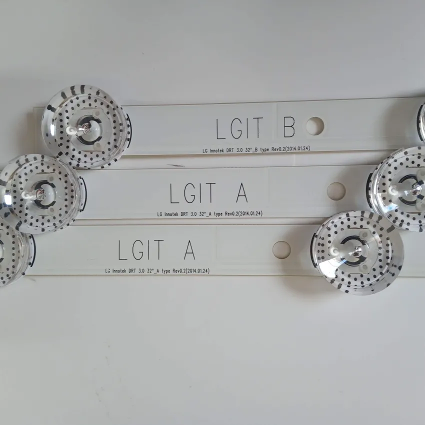 KIT BARRAMENTO LED LG 32SE3B AGF78662301 3 BARRAS 7 LEDS  (2 BARRAS A / 1 BARRA B) 6916L-2101A 6916L-2100A