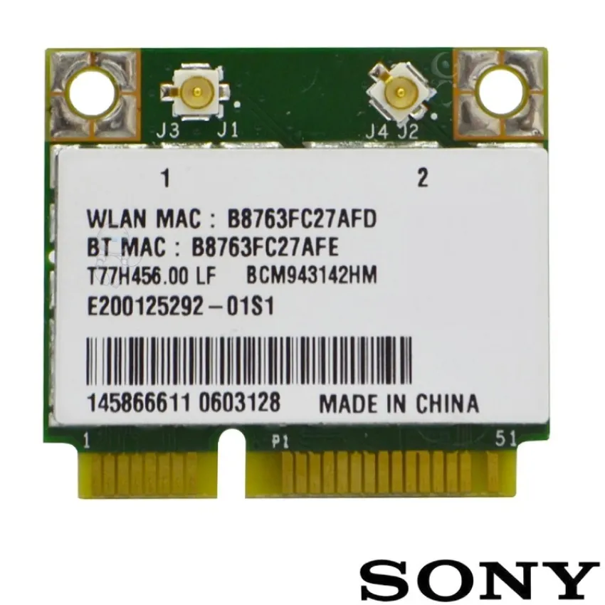 Placa Wi-fi Sony T77h456.01 145866611 1-458-666-11 Original VAIO laptop wireless
