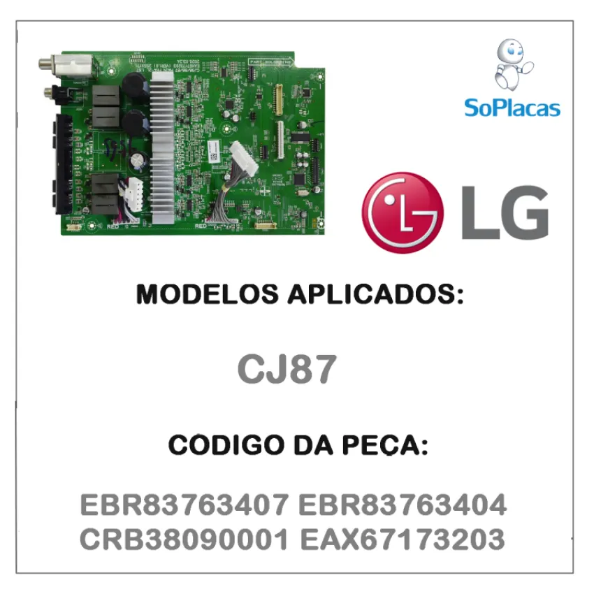 PLACA PRINCIPAL LG CJ87 EBR83763407 EBR83763404 CRB38090001 EAX67173203 NOVA | ORIGINAL