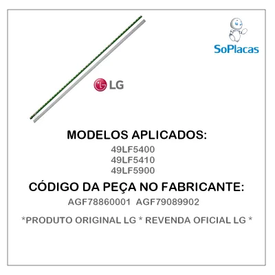 KIT BARRAMENTO LED LG 49LF5400 49LF5410 49LF5900 L + R AGF79089902 - ORIGINAL
