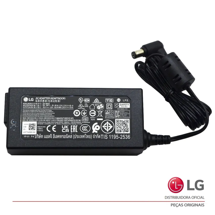 FONTE EXTERNA LG DA-38A25 100-240V 50-60Hz 1.2A 25V - 1.52A | 25VOLTS | EAY64290801