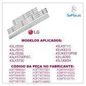 KIT BARRAMENTO LG 43LJ5500 43LJ551C 43LJ5550 43LK5700 43LK571C 43LK5750 43UK6310 43UJ6300 AGF78860201 AGF78899502