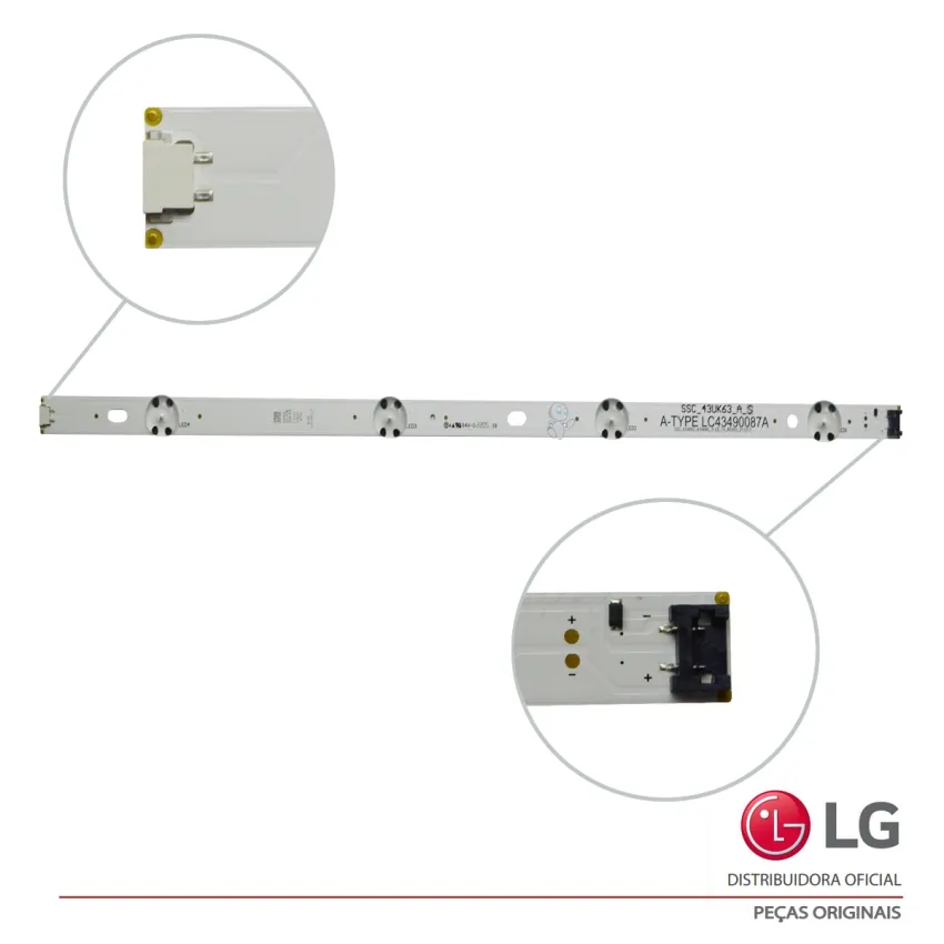 KIT BARRAMENTO LG 43LJ5500 43LJ551C 43LJ5550 43LK5700 43LK571C 43LK5750 43UK6310 43UJ6300 AGF78860201 AGF78899502