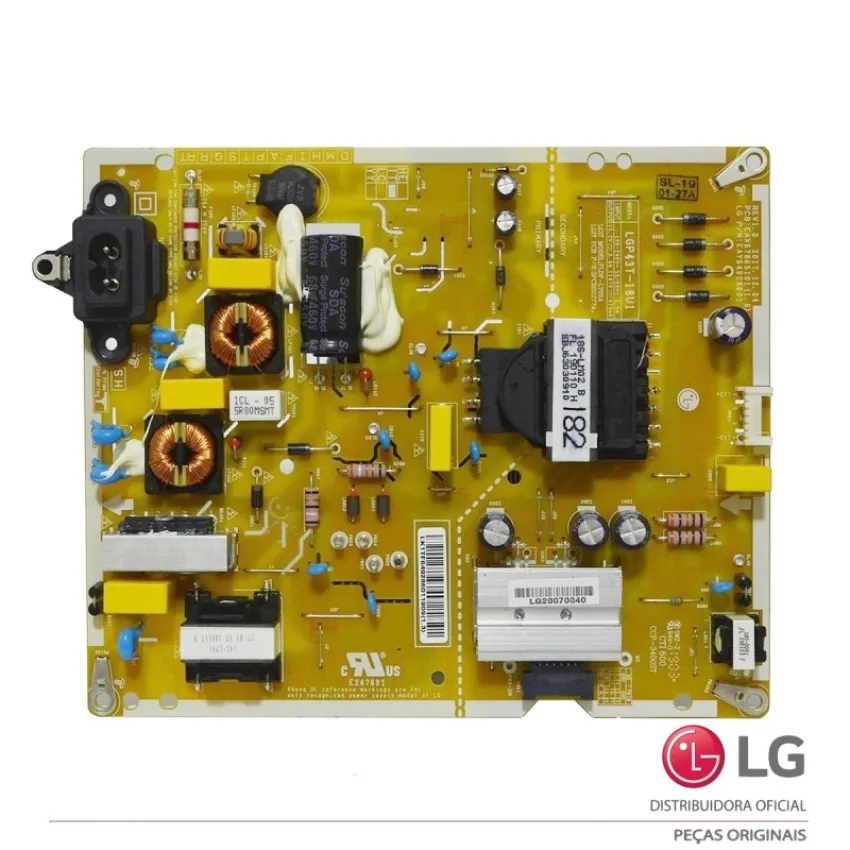 PLACA FONTE LG 43UK6510 43UK6520 EAY64928601 EAX67865101 - NOVA