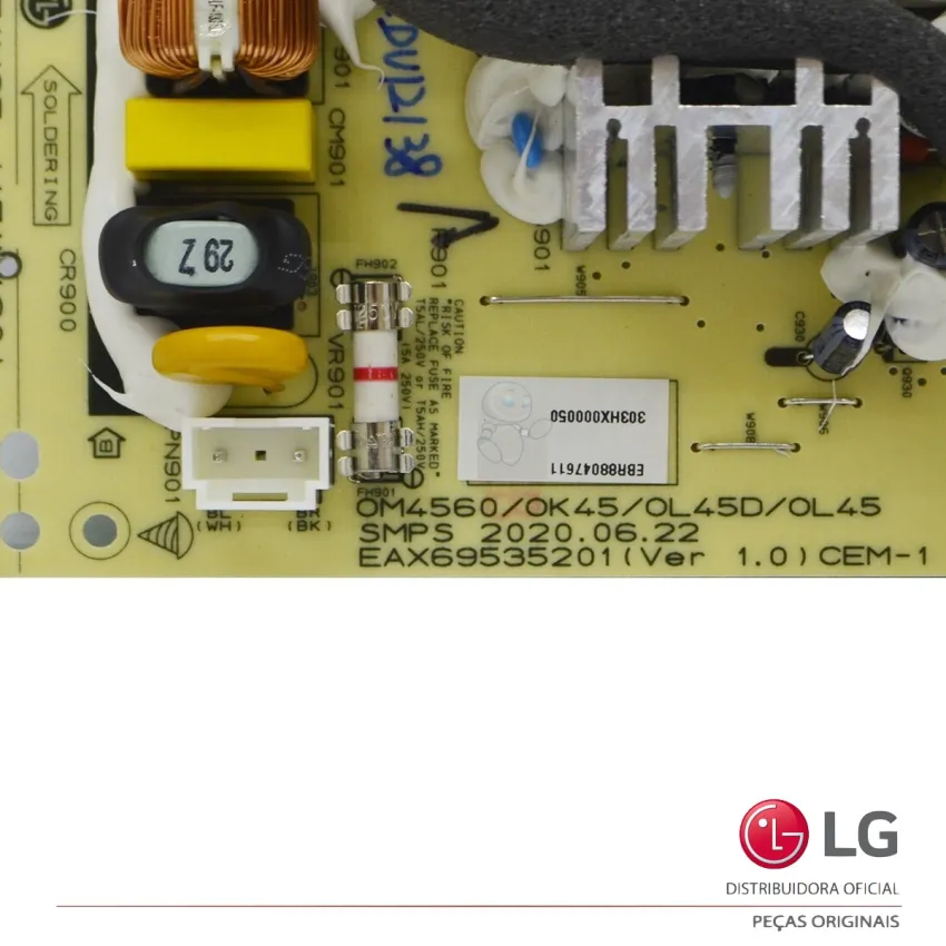 PLACA FONTE LG OM4560 EBR81899301 EBR88047611 EAX69535201 NOVA | ORIGINAL