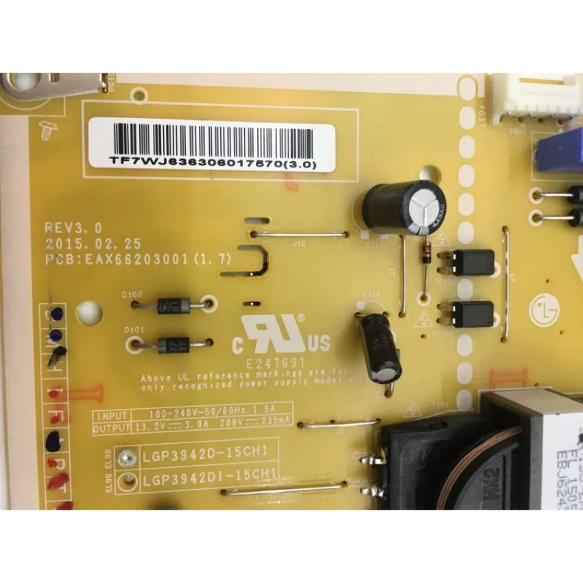 PLACA FONTE 42LF6200 42LF6400 42LF6500 42LX330C 42LX330H 42LX530H EAY63630601 EAX66203001 (SEMI NOVA)