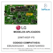 PLACA PRINCIPAL LG 20MT49DF-PS EBU63932301 EAX67249503 NOVA | ORIGINAL
