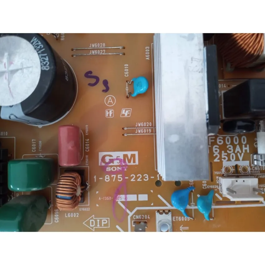 PLACA FONTE KLV-37L400A KLV37L400A KLV 37L400A 1-875-223-13 (SEMI NOVA)