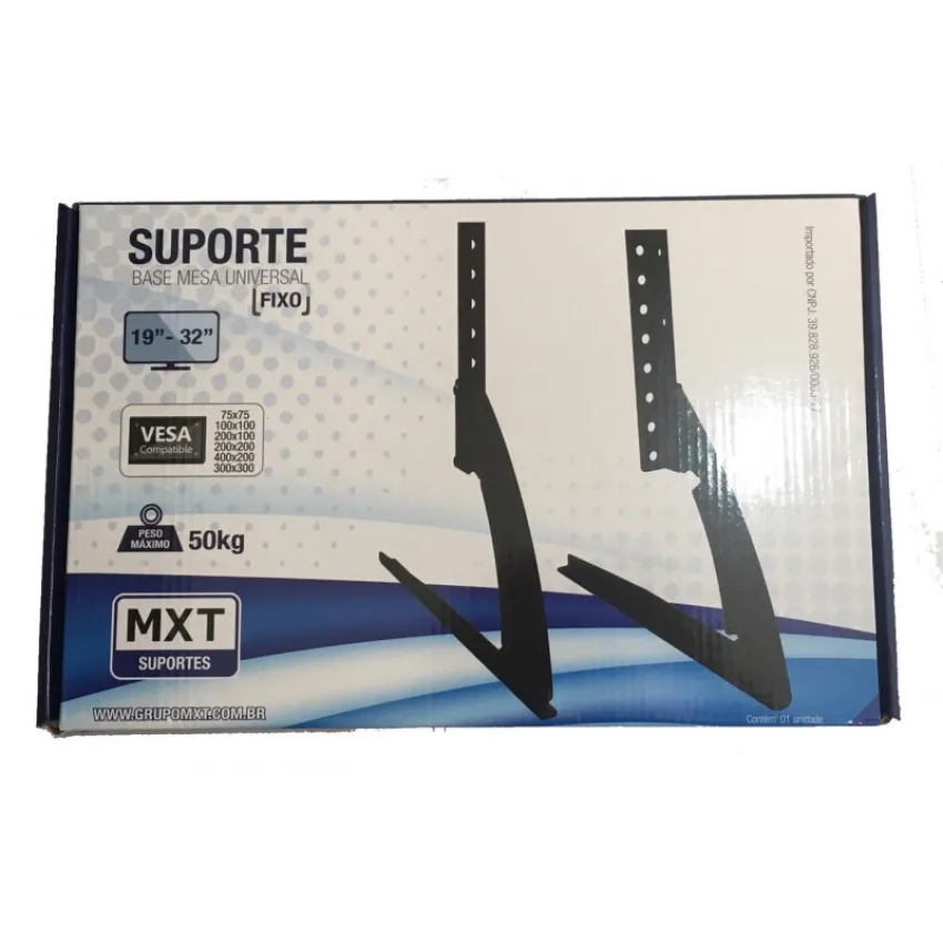 SUPORTE MXT BASE DE MESA UNIVERSAL PARA TV DE 19
