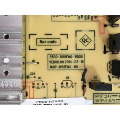 PLACA INVERTER PHILCO PH55E51DSGW 5800-D55EM0-W000 168P-D55EM0-W0 (SEMI NOVA)