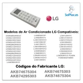 CONTROLE REMOTO AR CONDICIONADO LG ASNW092BRG2 ASNW122BRG2 AKB74375403 AKB74675304 NOVO - ORIGINAL