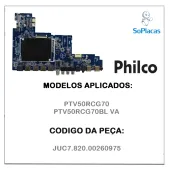 PLACA PRINCIPAL PHILCO PTV50RCG70 PTV50RCG70BL VA JUC7.820.00260975 NOVO