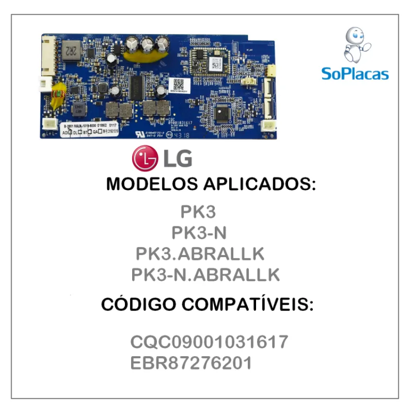 PLACA PRINCIPAL PK3 PK3-N CQC09001031617 COV34968301 EBR87276201 NOVO | ORIGINAL