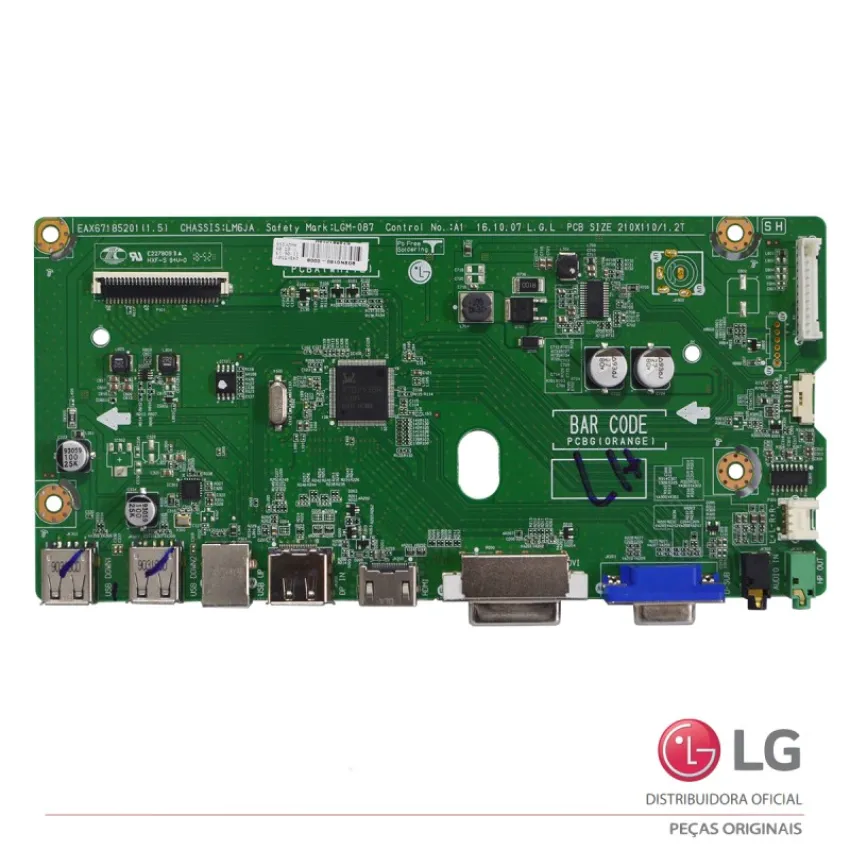 PLACA PRINCIPAL LG 24BK550Y-I 24BK550Y-II EBR88759101 EAX67185201 | ORIGINAL