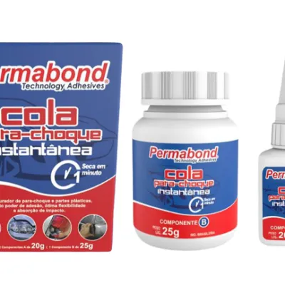 KIT COLA PERMABOND PARA-CHOQUE INSTANTÂNEA *SECA EM 1 MINUTO*
