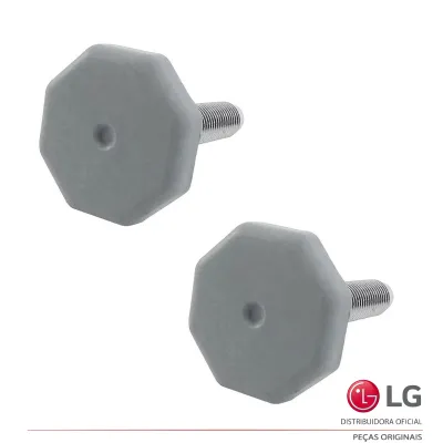 O PAR DE PÉS COM AJUSTE DE ALTURA LAVA E SECA LG AFC72909305 AFC72755404 - ORIGINAL