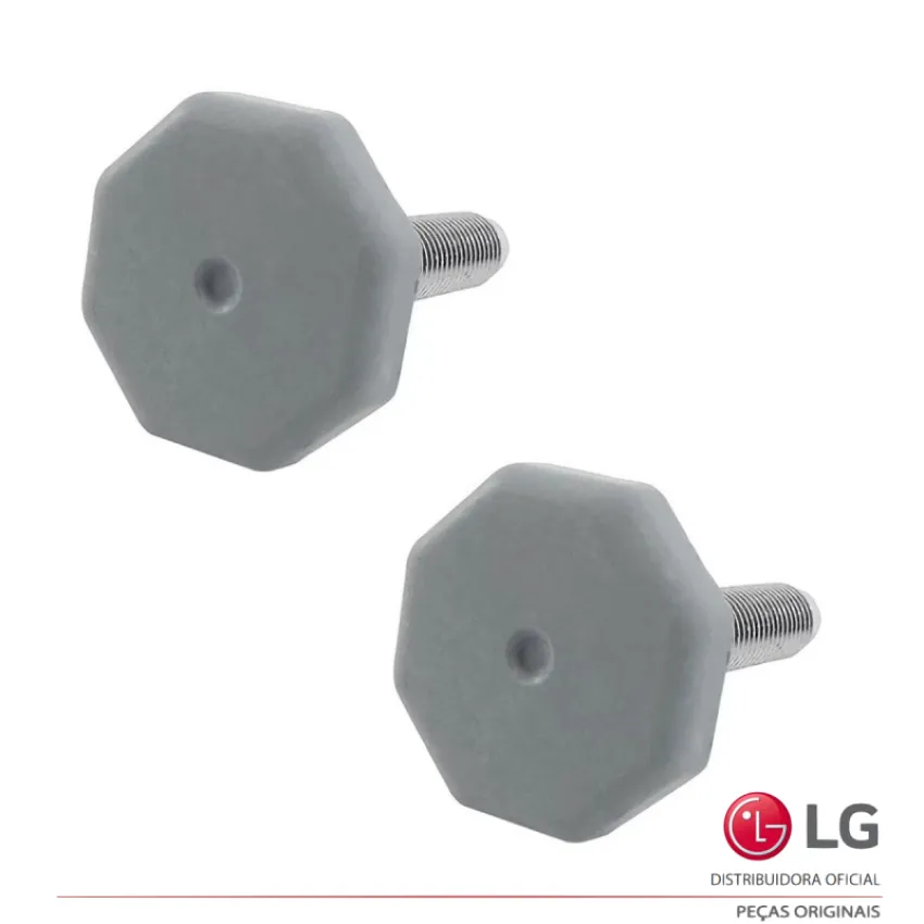O PAR DE PÉS COM AJUSTE DE ALTURA LAVA E SECA LG AFC72909305 AFC72755404 - ORIGINAL