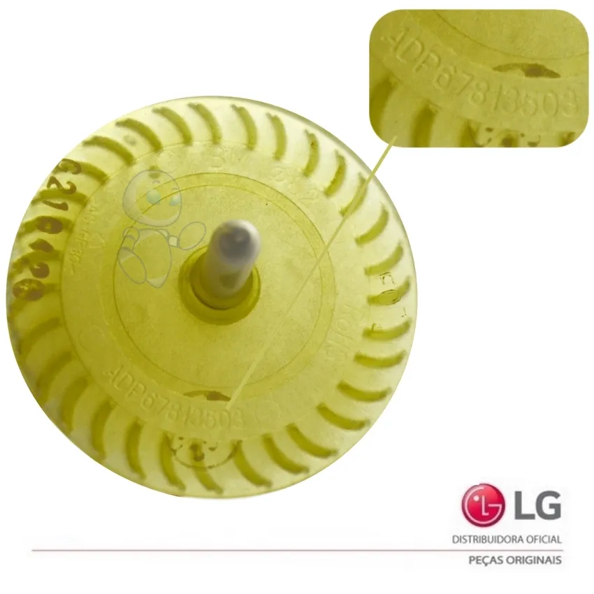 HÉLICE / TURBINA EVAPORADORA AR CONDICIONADO LG ARNU05GSBL4 ARNU07GSBL2 - ADP67813503