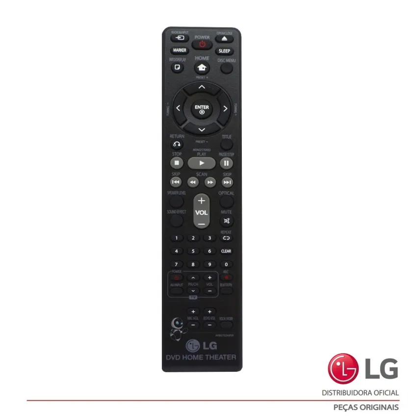 CONTROLE REMOTO HOME THEATER LG HT805 HT806 HT906 AKB37026858 AKB37026865- ORIGINAL
