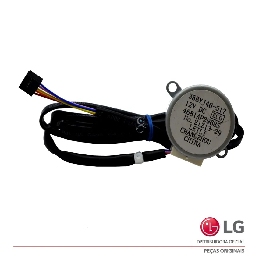 MOTOR STEP / SWING DA ALETA EVAPORADORA AR CONDICIONADO LG 12V 35BYJ46-517 4681AP2968S