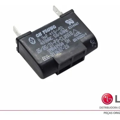 CAPACITOR AR CONDICIONADO LG 0.9UF 400V YMR40904 3H01487A - ORIGINAL