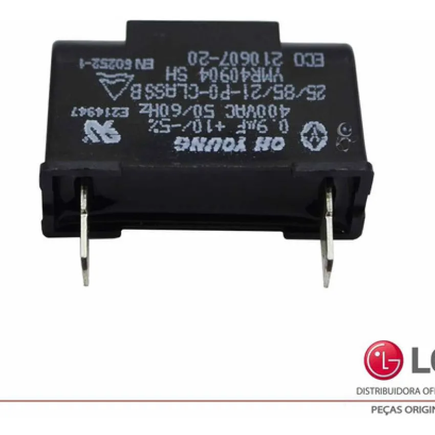 CAPACITOR AR CONDICIONADO LG 0.9UF 400V YMR40904 3H01487A - ORIGINAL