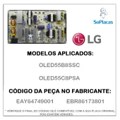 PLACA FONTE LG OLED55B8SSC OLED55C8PSA EAY64749001 EBR86173801 - ORIGINAL