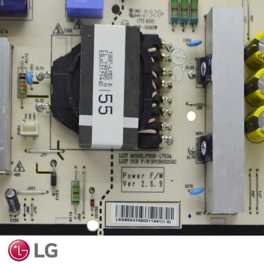 PLACA FONTE LG OLED55B8SSC OLED55C8PSA EAY64749001 EBR86173801 - ORIGINAL