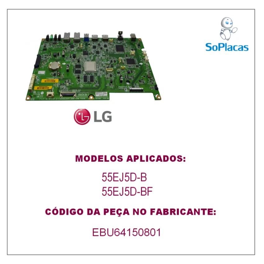PLACA PRINCIPAL LG 55EJ5D-B 55EJ5D-BF EBU64150801 EAX67094305- ORIGINAL