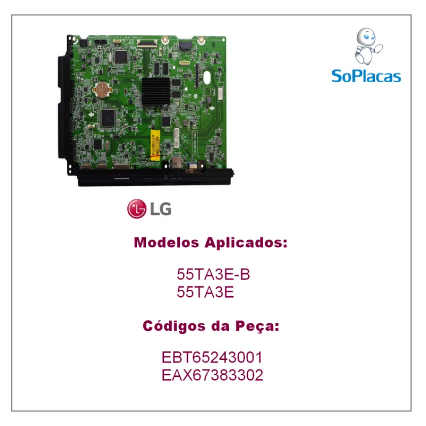 PLACA PRINCIPAL MONITOR LG 55TA3E-B 55TA3E EBT65243001 EAX67383302 - ORIGINAL