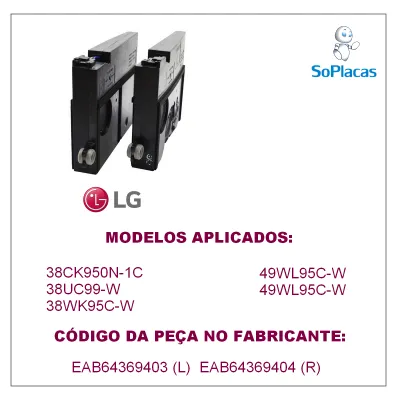 ALTO FALANTE LG (PAR) 38CK950N-1C 38UC99-W 38WK95C-W 49WL95C-W 49WL95C-W EAB64369403 EAB64369404 - ORIGINAL
