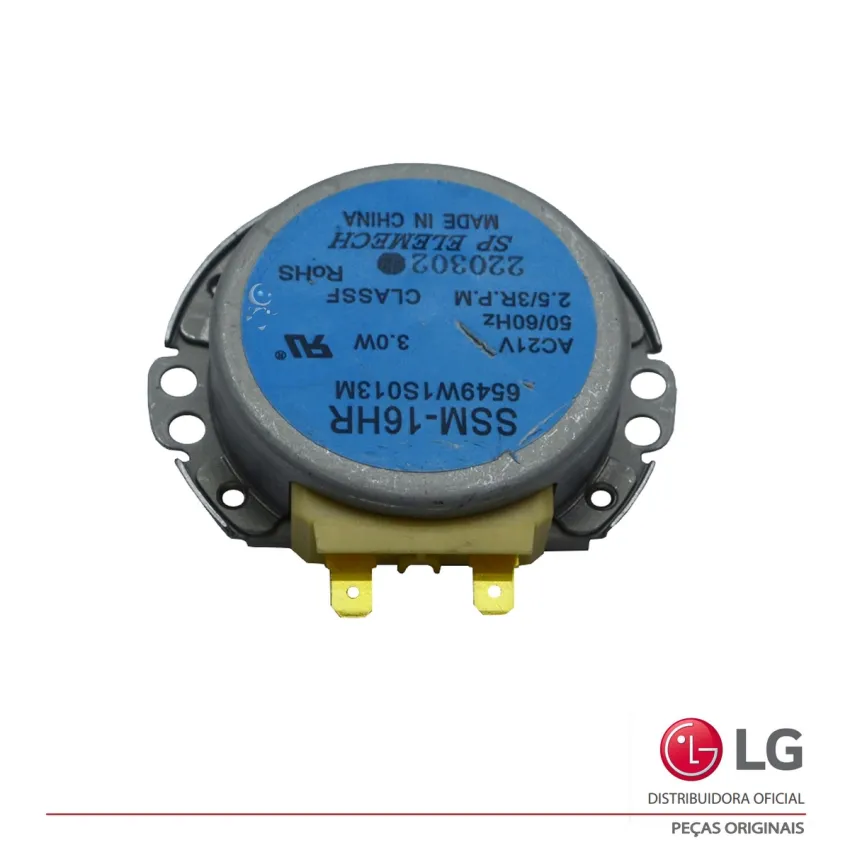 MOTOR DO PRATO GIRATÓRIO MICROONDAS LG SSM-16HR 21V 6549W1S013M - ORIGINAL