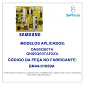PLACA FONTE SAMSUNG BN44-01059A QN65Q60TA QN65Q60TAFXZA - ORIGINAL