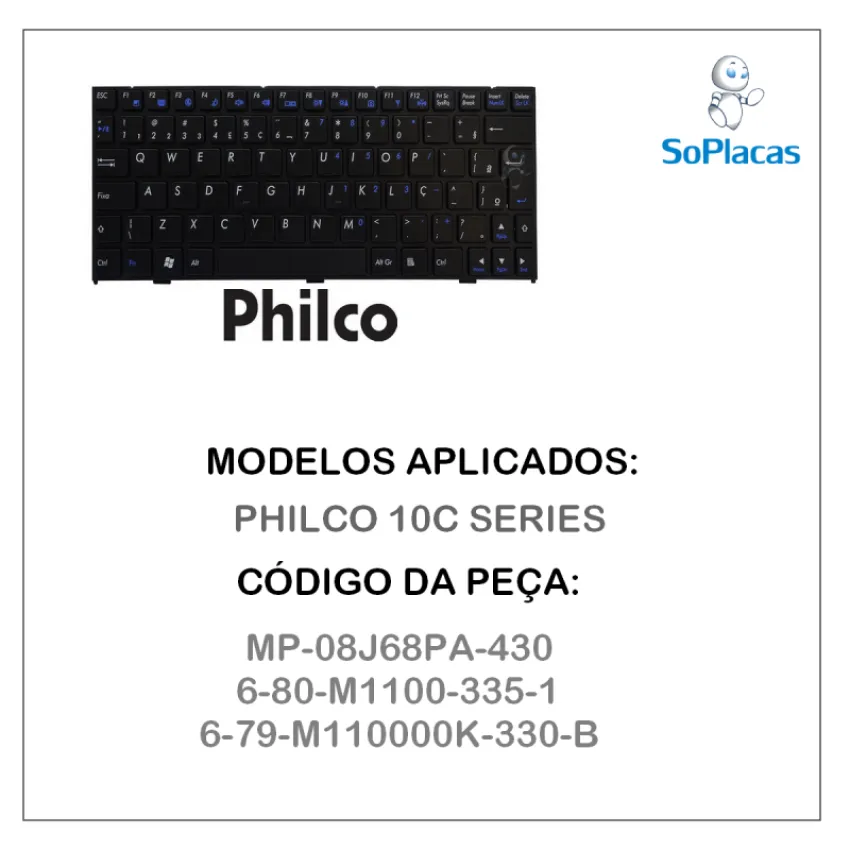 TECLADO NOTEBOOK PHILCO MP-08J68PA-430 6-80-M1100-335-1 | ORIGINAL