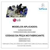 PLACA PRINCIPAL EVAPORADORA AR CONDICIONADO LG S4NQ09WA5WB EBR85993105 EAX35907219 NOVA | ORIGINAL