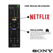 CONTROLE REMOTO SONY SMART RMT-TX102B NETFLIX XBR-65A1E A8F XBR-55A8F XBR-65A8F R550C KDL-48R550C R555C ORIGINAL