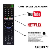 CONTROLE REMOTO SONY SMART RMT-TX300B KD-43X727E KD-49X705E KD-49X706E KD-49X725E KD-49X727E KD-55X705E ORIGINAL