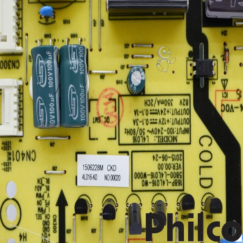 PLACA FONTE PHILCO PH43E60DSGW PH43E60 168P-L4L016-W0 5800-L4L016-W000 - ORIGINAL