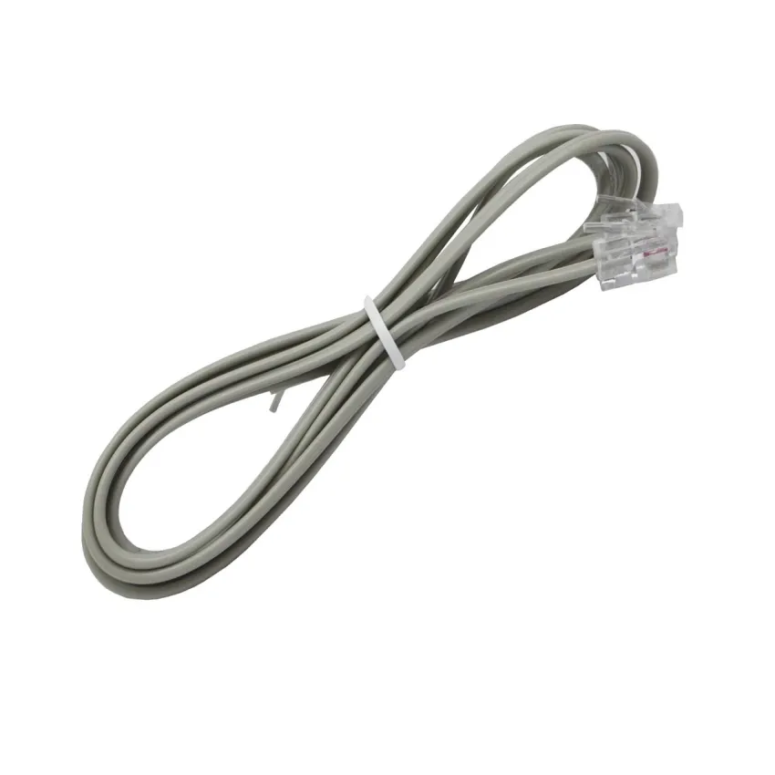 FIO DE TELEFONE | CABO TELEFÔNICO 1,5M PLUG 2 VIAS (CINZA)