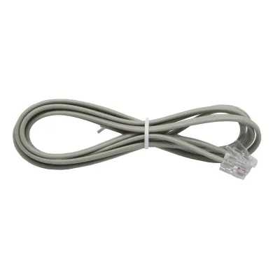FIO DE TELEFONE | CABO TELEFÔNICO 1,5M PLUG 2 VIAS (CINZA)