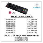 CONTROLE REMOTO LG 32LB530B 32LB550B 32LB560B 32LB5600 AKB75675305 | ORIGINAL