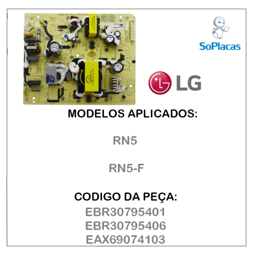 PLACA FONTE LG RN5 RN5-F EBR30795401 EBR30795406 EAX69074103 | ORIGINAL