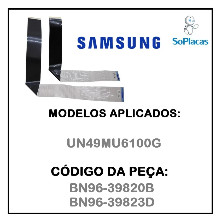 CABO FLAT PAR SAMSUNG UN49MU6100G BN96-39820B BN96-39823D