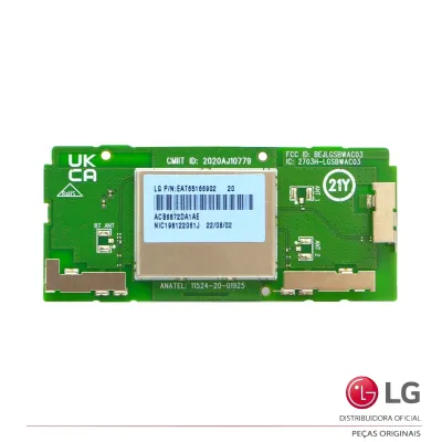 PLACA WI-FI BLUETOOTH LG 32LQ620BPSB 32LQ621CBSB 43UP7500PSF 43UP751C0SF 43UQ7500PSF EAT65166902 EBR33057301