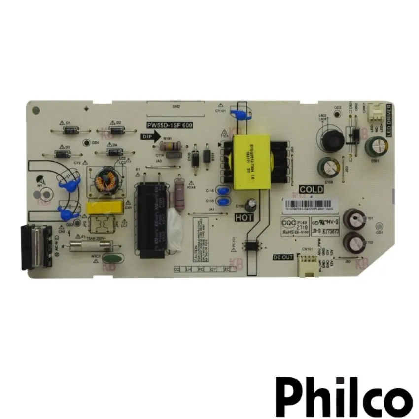 PLACA FONTE PHILCO PTV32G50 PTV32G50SN PW55D-1SF 600 | ORIGINAL