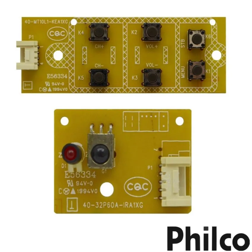 TECLADO DE FUNÇÕES + PLACA SENSOR PHILCO PH32E 40-MT10L1-KEA1XG / 40-32P60A-IRA1XG