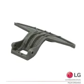 PUXADOR DA PORTA LAVA E SECA LG WD1496ADP WD1496ADPA WD9WE6 WD9WE6A 3650EN3005A