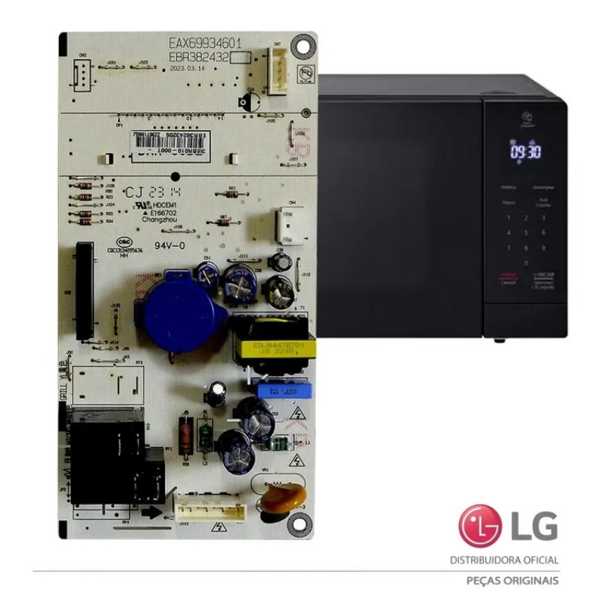 PLACA DISPLAY / INTERFACE MICROONDAS LG MS3033DS MS3033DSA MSEB3033F EBR38243205 EAX69934601