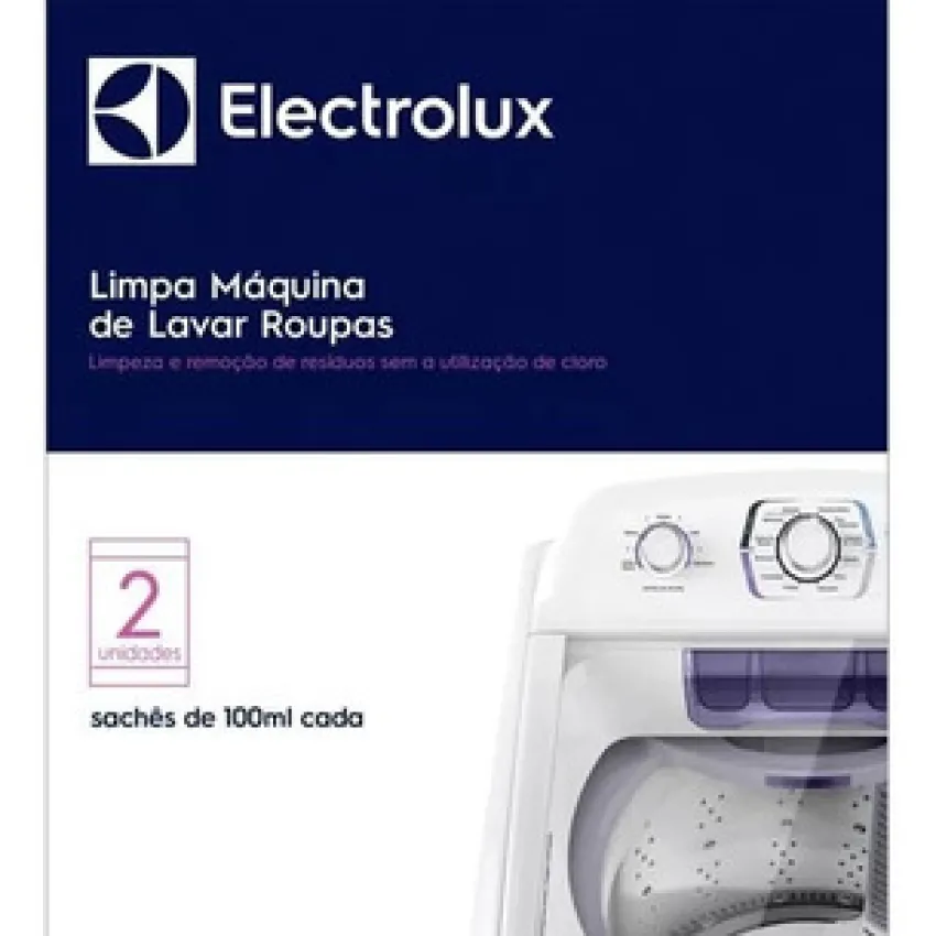 LIMPA MÁQUINA DE LAVAR ROUPAS 2 SACHES 100ML REMOVE SUJEIRAS E RESIDUOS - 80000723