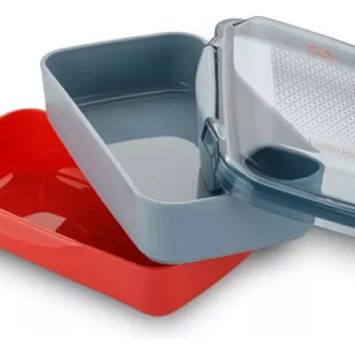 MARMITA LUNCH BOX TAMPA EASY OPEN ELECTROLUX 2 EM 1 VERMELHA - A15338201